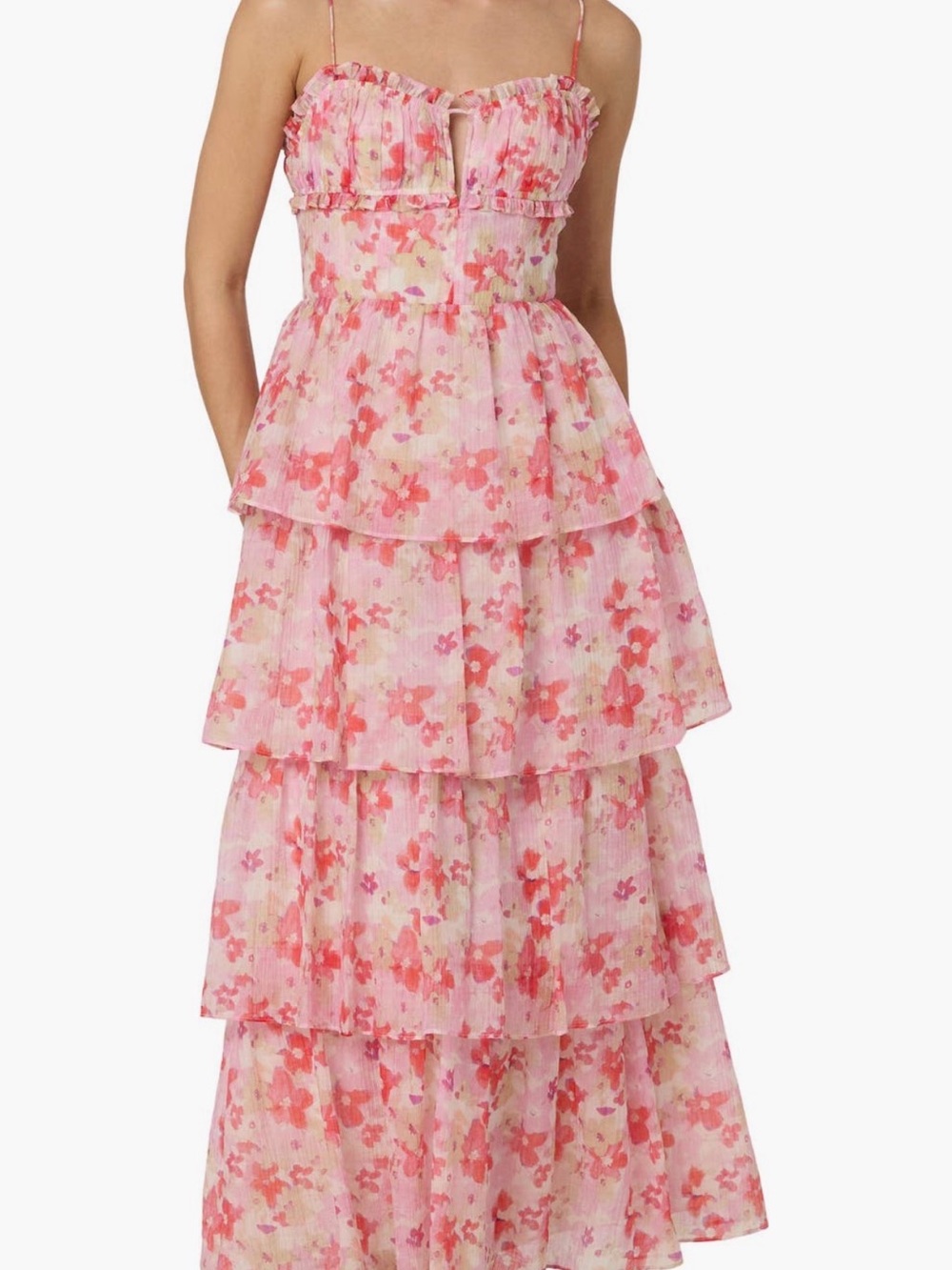 ASTR Pink Floral Ruffle Mini Dress - Picture 5 of 5